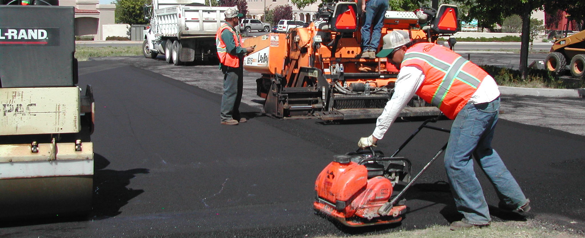 Road, parking lot, or driveway asphalt overlay.